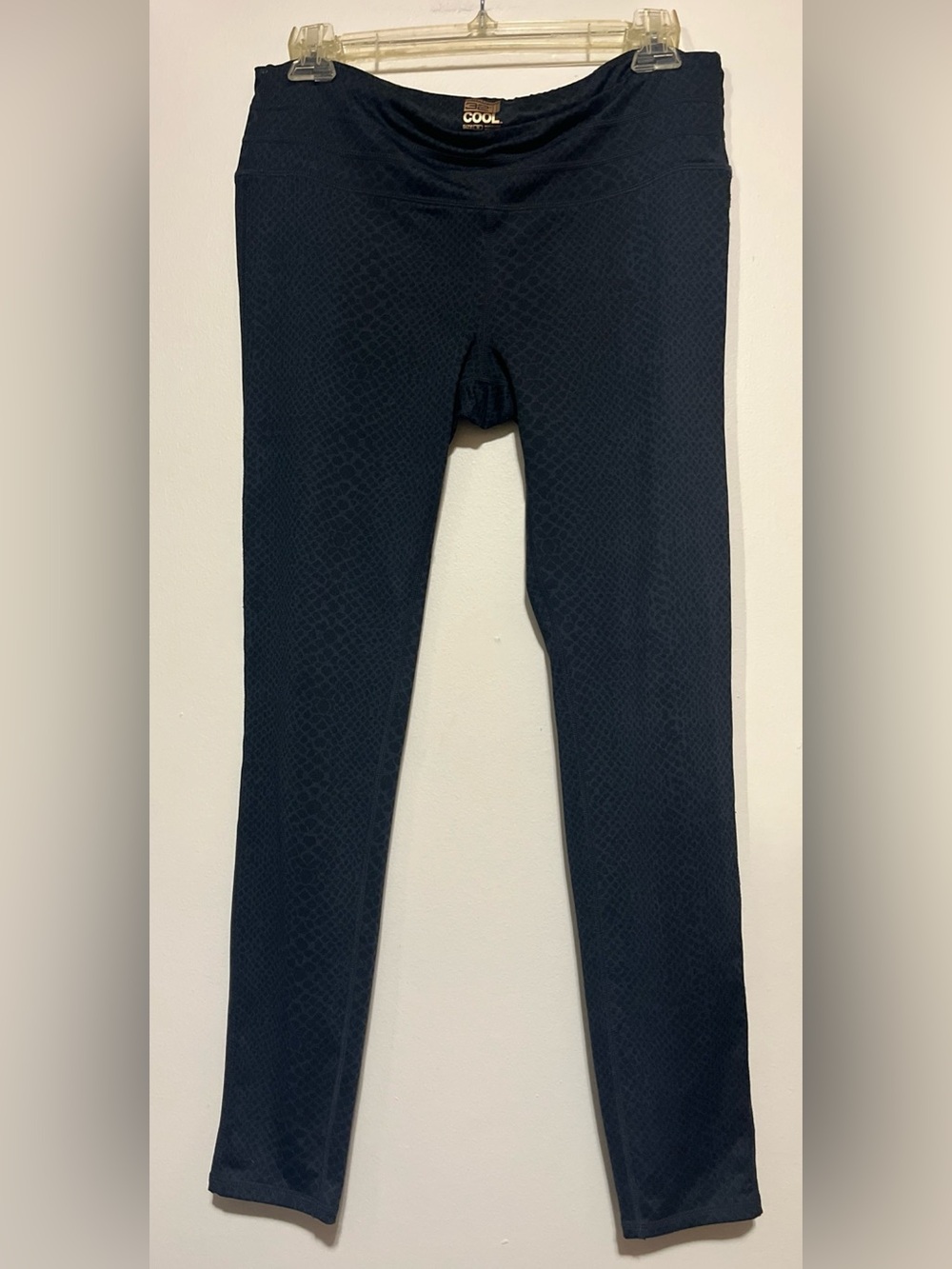 32 Degrees Cool Navy Snakeskin Print Leggings with Back Zip Pocket